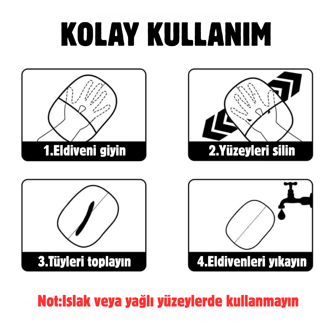 Tüy Toplayıcı Eldiven